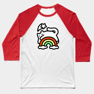 Rainbow Cat Baseball T-Shirt